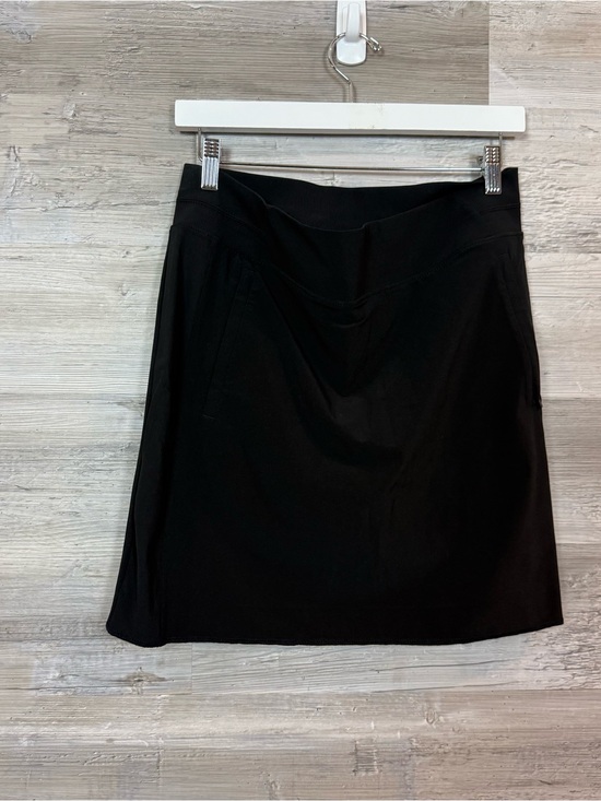 Athleta Pants - Athleta Tee Time Skort 10 Black Golf Tennis Skirt Ribbed Waist Packable Pockets